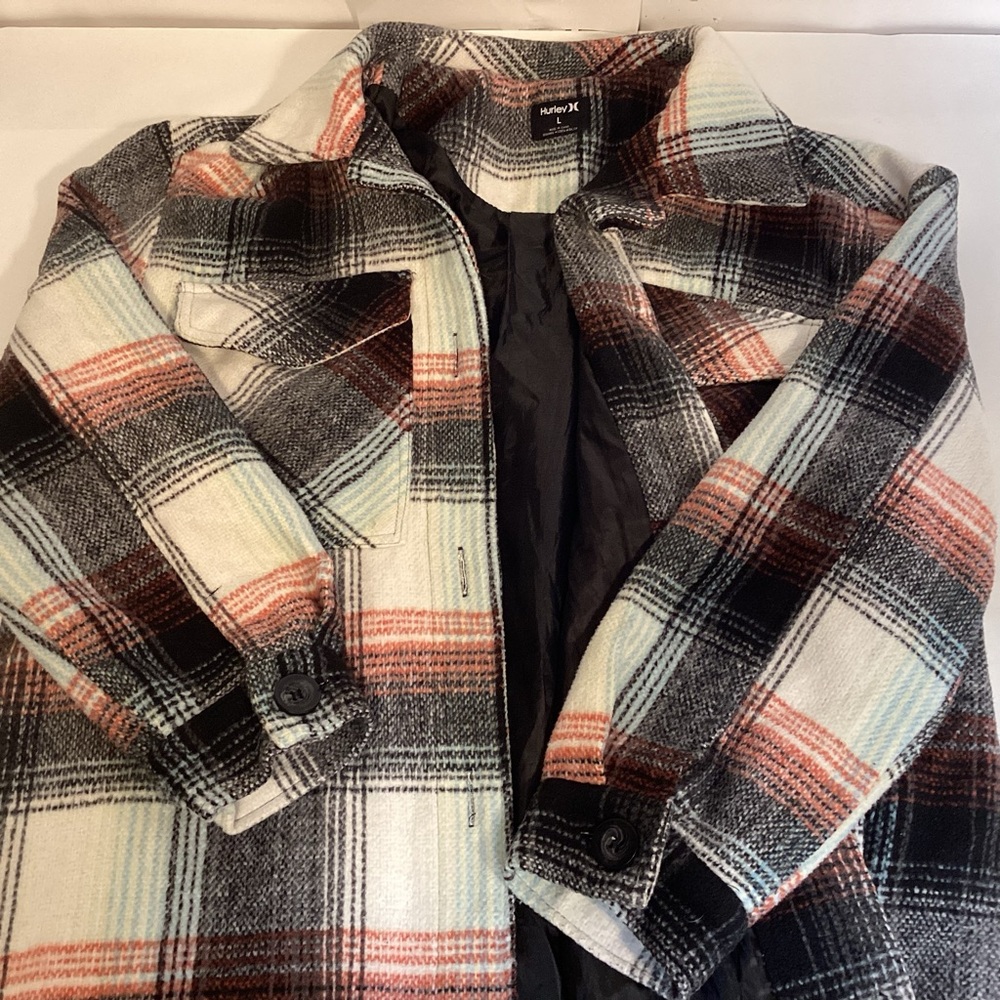 Hurley Womens Plaid shirt jacket oversize women’s size large
